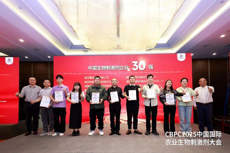 CBPC 2025|新朝陽榮獲“2025中國生物刺激劑企業30強”稱號